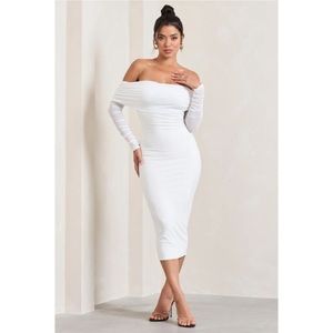 Club L London midi white dress